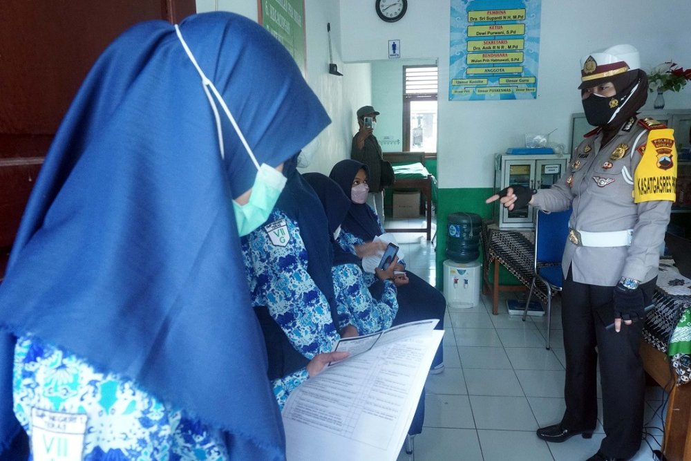 Satlantas Polres Boyolali Gelar Ops Patuh Candi Sekaligus Vaksinasi