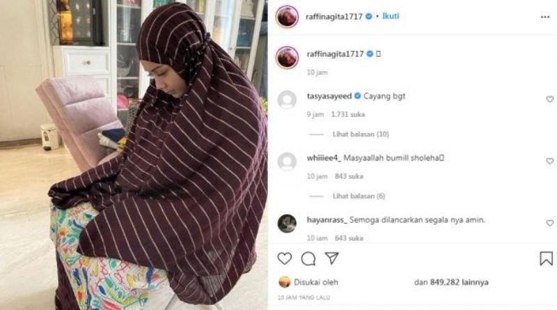 SELEB: Salat Sambil Duduk, Nagita Slavina Banjir Doa Netizen
