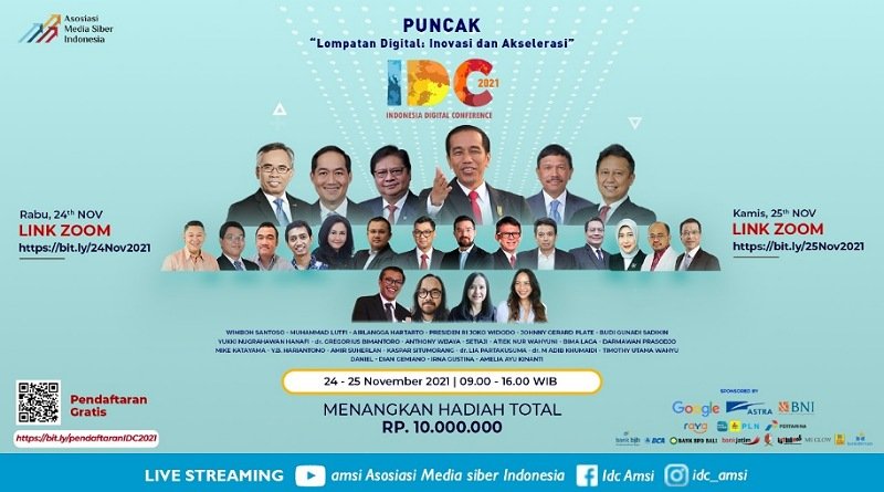 Puncak IDC AMSI 2021 akan Dibuka Menko Perekonomian Airlangga Hartarto