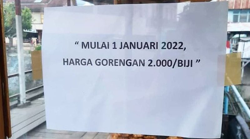 Viral di Media Sosial, Tukang Gorengan Turut Menaikkan Harga Jual di Tahun 2022