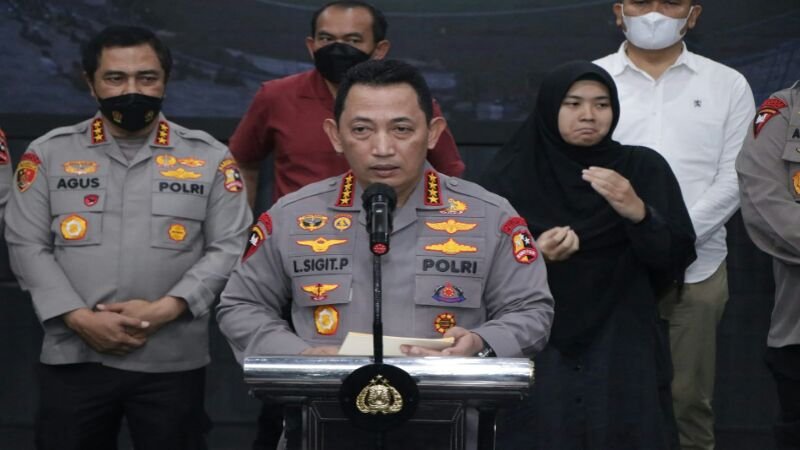 Kapolri Tetapkan 6 Tersangka Tragedi Kanjuruhan