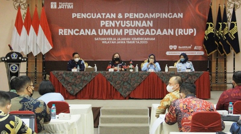 Kemenkumham Jatim Gelar Penguatan dan Pendampingan Pengisian SIRUP