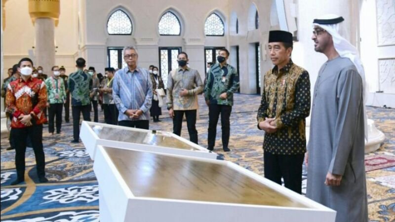 Presiden Jokowi dan Presiden UEA Resmikan Replika "Syeikh Zayed Grand Mosque"
