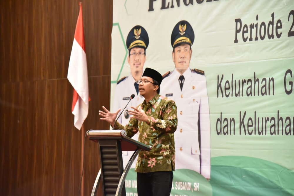 127 Ketua RT RW di Tiga Kelurahan di Kecamatan Sidoarjo Dikukuhkan