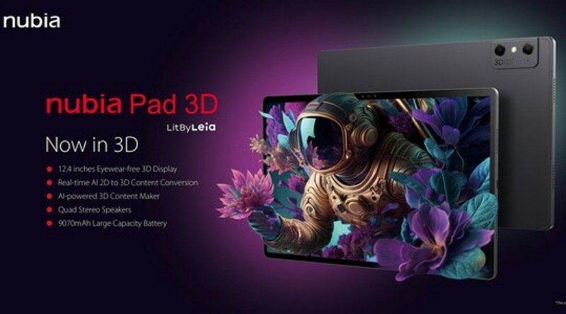 Komputer Tablet 3D•AI Pertama ZTE Nubia: Tawarkan Pengalaman & Pembuatan Konten 3D yang Menarik Tanpa Kacamata Khusus
