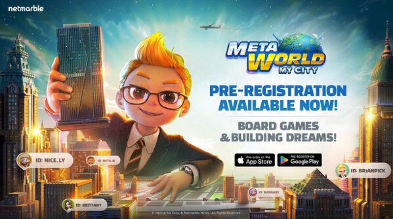 Netmarble Buka Tahap Praregistrasi "Metaverse Board Game" Terbarunya "Meta World: My City"