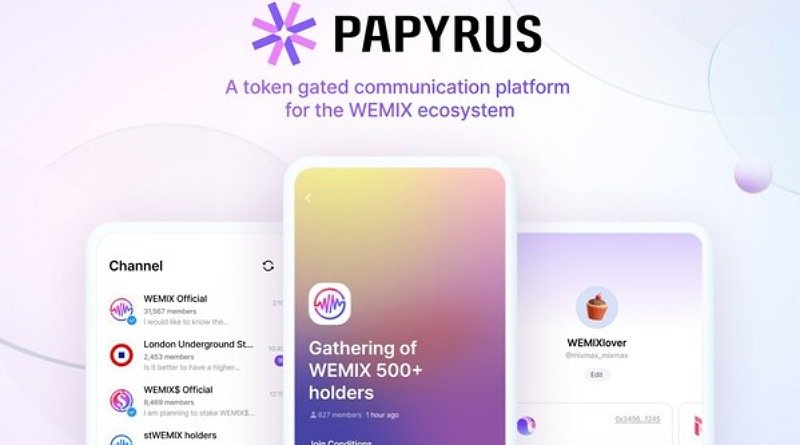 PAPYRUS dari Wemade Hadir Sebagai Aplikasi "Token Gating Messenger" Pertama di Dunia
