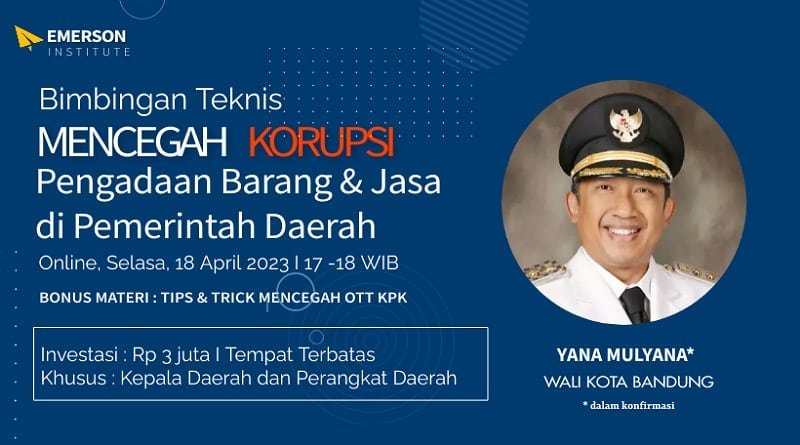 Pada 18 April Yana Mulyana Diagendakan Jadi Pembicara Bimtek Mencegah Korupsi, Ada Komentar Kocak Netizen