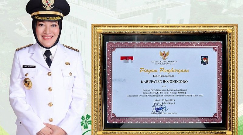 Bojonegoro Masuk Top 10 Kabupaten Berkinerja Tertinggi Secara Nasional