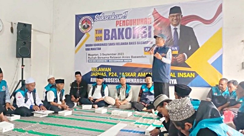 Bakorsi Magetan Dikukuhkan, Relawan Anies-Muhaimin Harus Kerja Keras, Cerdas dan Ikhlas