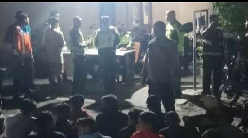 Aparat Gabungan Sidoarjo Razia Balap Liar yang Meresahkan Warga