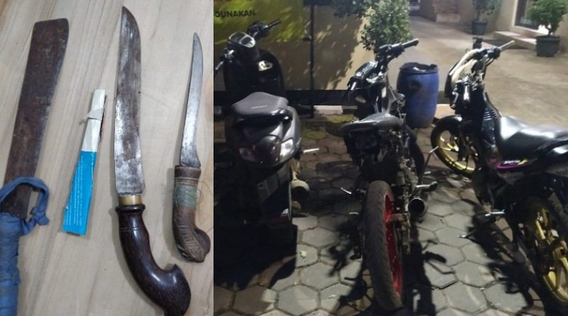 Dari Laporan Warga di Medsos,  Polsek Solokanjeuruk Amankan 8 Pemuda Bersenjata Tajam