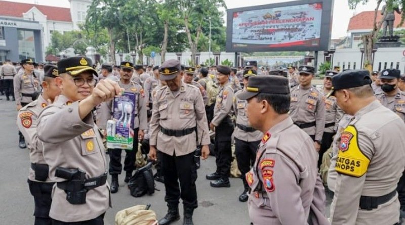 Apel Kesiapan Pengamanan TPS Polrestabes Surabaya
