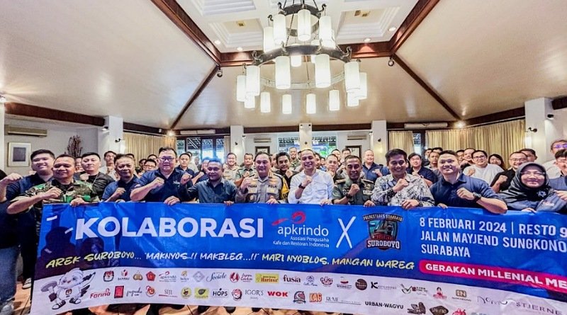 Sukseskan Pemilu, Polrestabes Surabaya dan Apkrindo Sosialisasi Program Maknyos MakBleG