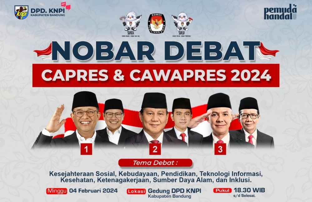 KNPI Kab. Bandung Ajak Nobar Persib dan Debat Capres & Cawapres