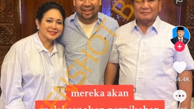 CEK FAKTA : Prabowo dan Titiek Soeharto akan rujuk dan melaksanakan pernikahan di masjid At- Tin, TMII Jakarta Timur