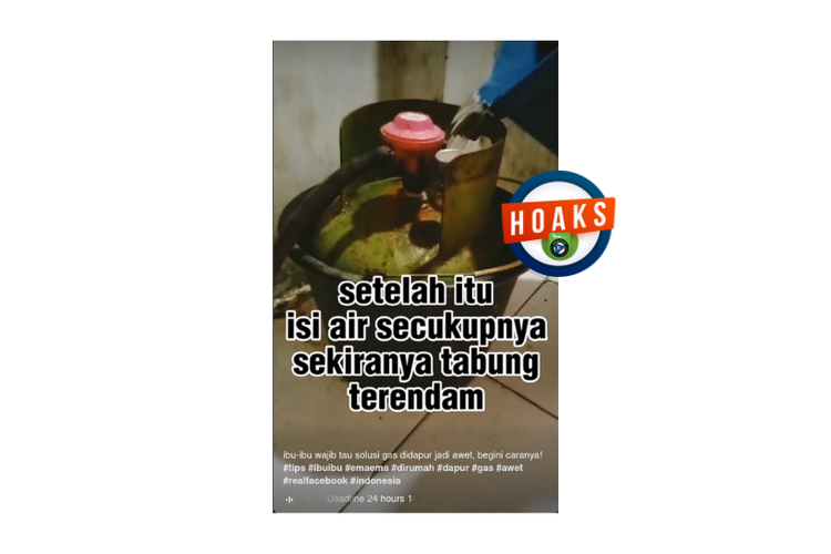 [HOAKS] Cara Menghemat Elpiji dengan Merendam Tabung Dalam Air