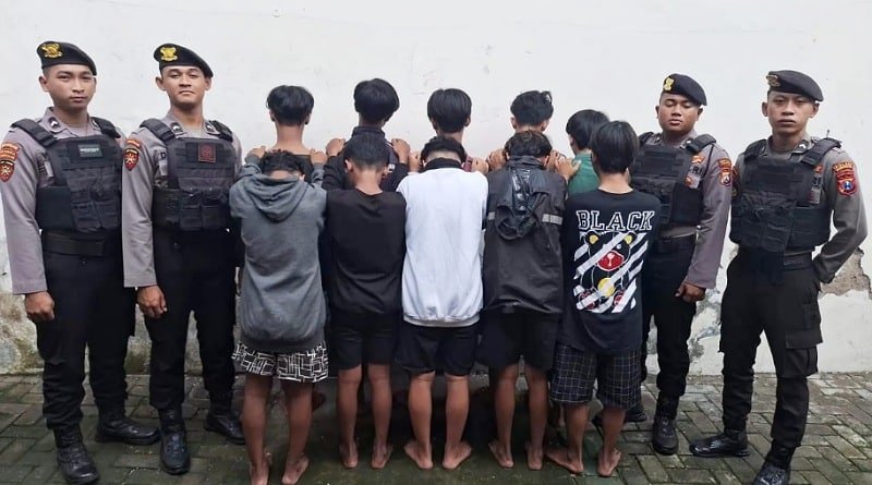 Ingin Tawuran 10 Remaja Diamankan Polres Pelabuhan Tanjung Perak