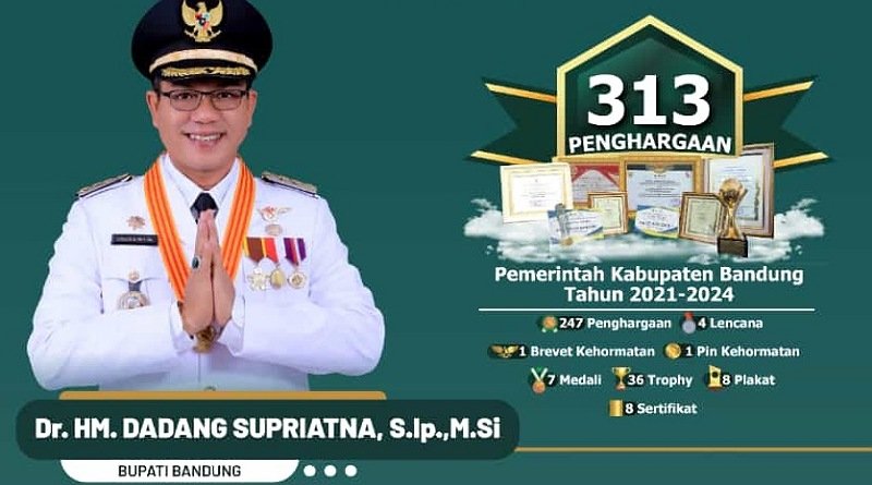 Hari Jadi ke-383 Kabupaten Bandung, Bupati Dadang Supriatna Beri Kado Istimewa 313 Penghargaan
