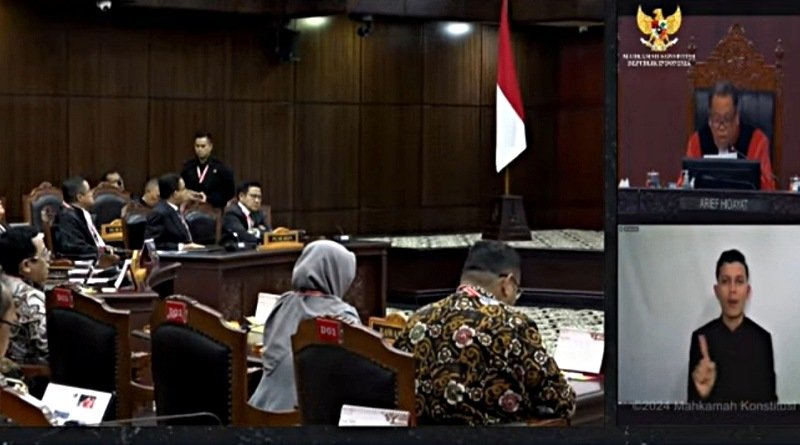MK Menolak Seluruh Permohonan Paslon Nomor 01 dan 03 dalam Sidang Putusan Hasil Pilpres 2024