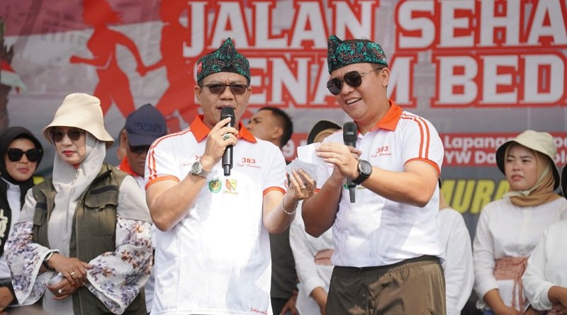Hadir di Tengah Ribuan Peserta Jalan Sehat dan Senam Bedas, Kang DS, "Jangan lupa bersyukur"