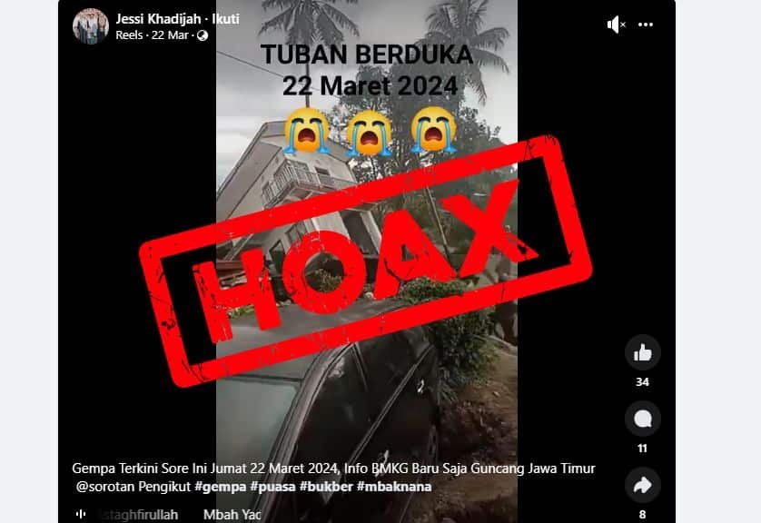 CEK FAKTA : Video Gempa di Tuban Jawa Timur