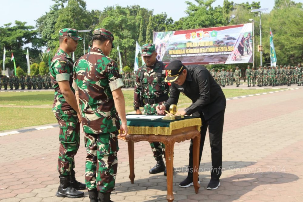 TMMD ke-120 Kodim 0816/Sidoarjo Resmi Ditutup Namun  Kebersamaan dan Gotong Royong harus Tetap Terjalin