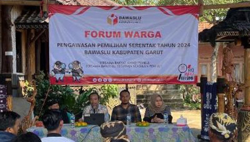 Bawaslu Kabupaten Garut Ajak Masyarakat Aktif Laporkan Dugaan Pelanggaran Pemilu di Forum Warga
