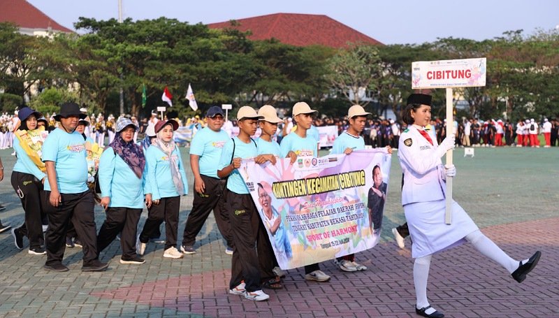 Kontingen Kecamatan Cibitung Optimis Raih Prestasi Gemilang di POPDA XII Kabupaten Bekasi