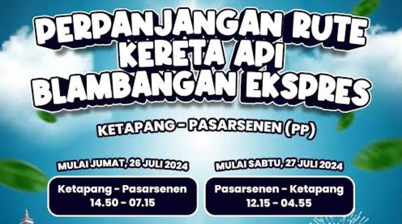 Kabar Gembira! Kereta Api Blambangan Ekspres Kini Sampai Jakarta, Bisa Sampai Bali Tanpa Transit