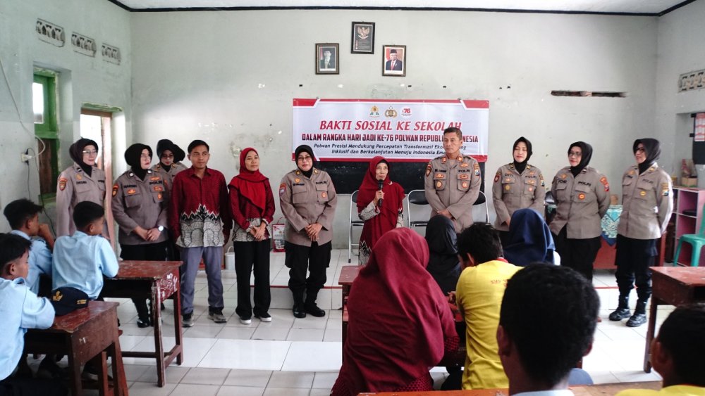 Polwan Polresta Sidoarjo Gelar Baksos dan Sosialisasi Bahaya Kenakalan Remaja