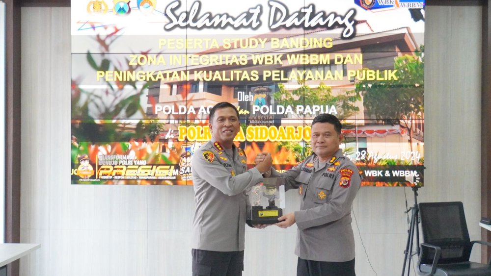 Polda Aceh dan Polda Papua Study Banding Pelayanan Publik Polresta Sidoarjo