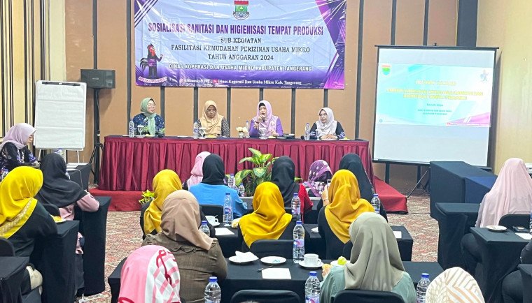 Diskum Kabupaten Tangerang Gelar Sosialisasi Sanitasi dan Higienisasi bagi Pelaku Usaha Mikro