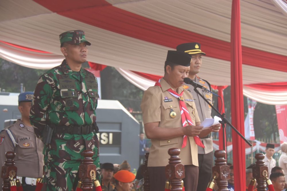 Bupati Bogor Pimpin Apel Gelar Pasukan Operasi Mantap Praja Lodaya 2024 untuk Pengamanan Pilkada Serentak