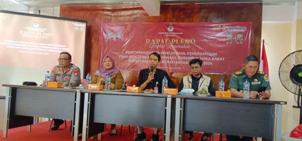 Rapat Pleno Terbuka Rekapitulasi DPHP di Kecamatan Pebayuran: Menyongsong Pilkada Serentak 2024