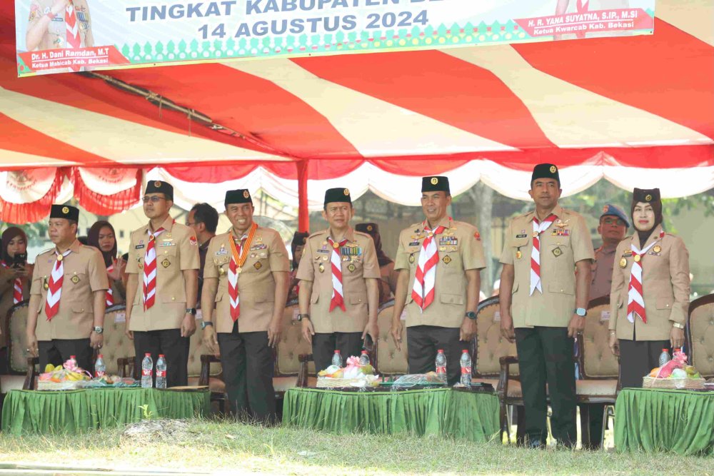 Bupati Bekasi Pimpin Apel Besar Hari Pramuka ke-63, Tekankan Pentingnya Jiwa Pancasila untuk Generasi Muda