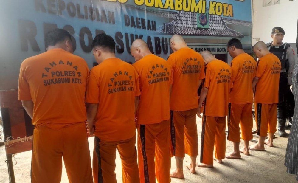 Polres Sukabumi Kota Tangkap 7 Anggota Ormas Buntut Penganiayaan dan Perusakan
