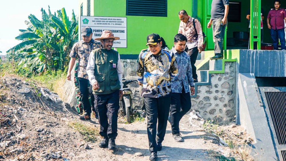 Antisipasi Musim Hujan, Plt Bupati Sidoarjo Tinjau Kesiapan 5 Rumah Pompa di Tanggulangin