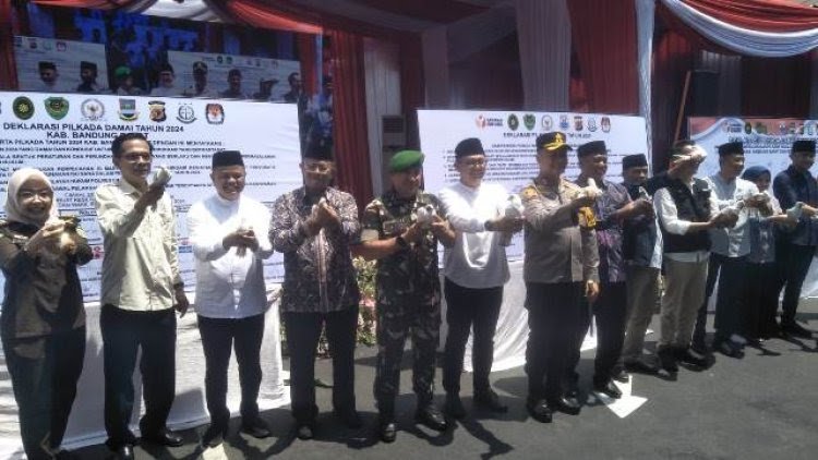 Jaga Kondusifitas Polres Cimahi Gelar Deklarasi Pilkada Damai di Cimahi dan Bandung Barat