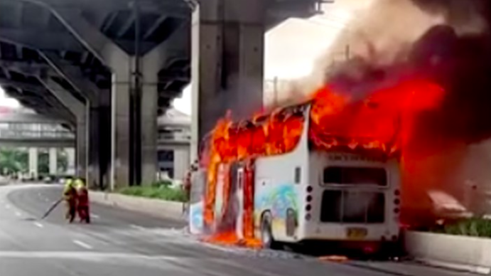 Terungkap! Ini Penyebab Bus Sekolah Terbakar yang Tewaskan 23 Penumpang di Thailand