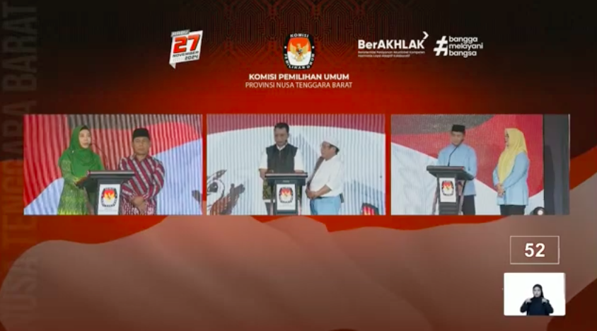 Debat Perdana Pilgub NTB 2024: Tiga Paslon Saling Sentil