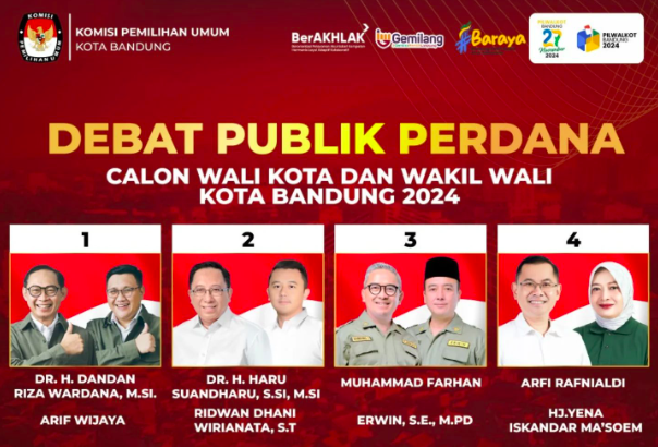 Debat Publik Perdana Pilwalkot Bandung Digelar Malam Ini