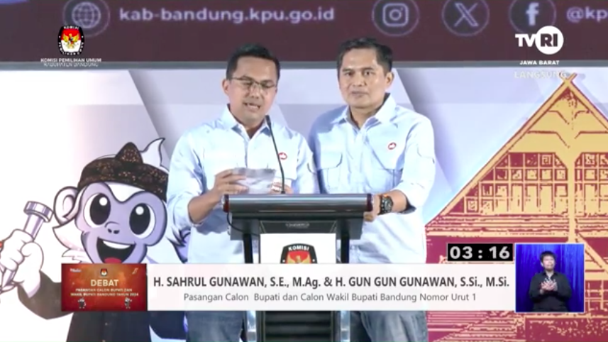Debat Perdana, Sahrul Gunawan Sudah Sampaikan Poin-Poin Perubahan untuk Kabupaten Bandung