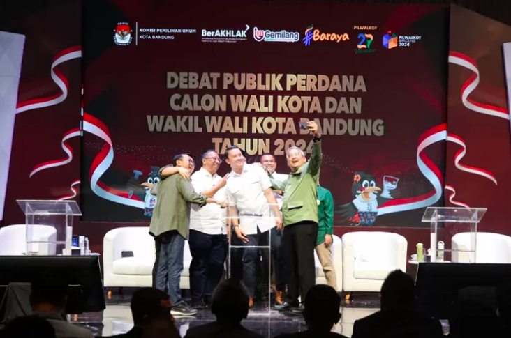 Debat Perdana Pilkada Kota Bandung Berjalan Kondusif