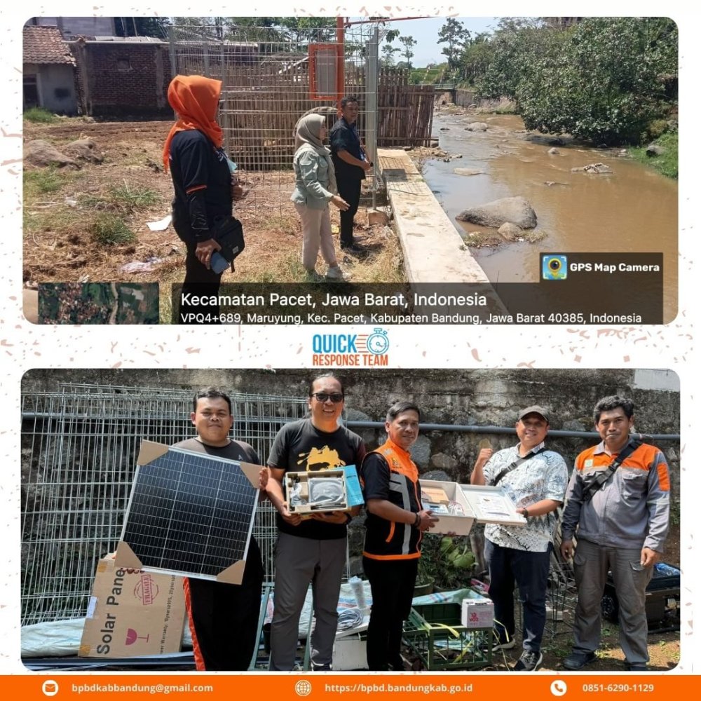 Pantau Debit Air Sungai, BPBD Kabupaten Bandung Pasang Alat Peringatan Dini Banjir di Enam Titik Sungai