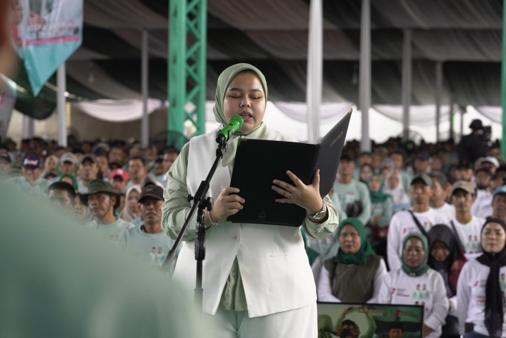 Humaira Pimpin Deklarasi Kesetiaan Kader PKB Kabupaten Bandung di Pilkada 2024