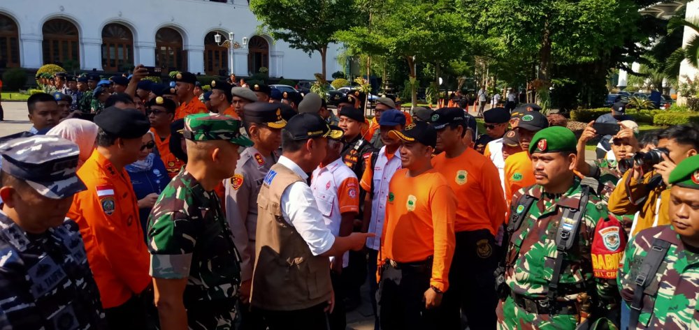 Apel Kesiapsiagaan Bencana Hidrometeorologi dan Simulasi Penanganan Bencana di Jawa Barat