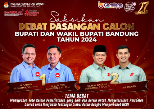 Paslon Sahrul-Gun Gun dan Dadang-Ali Sampaikan Visi Misi, Debat Kedua Pilkada Bandung Diwarnai Kericuhan
