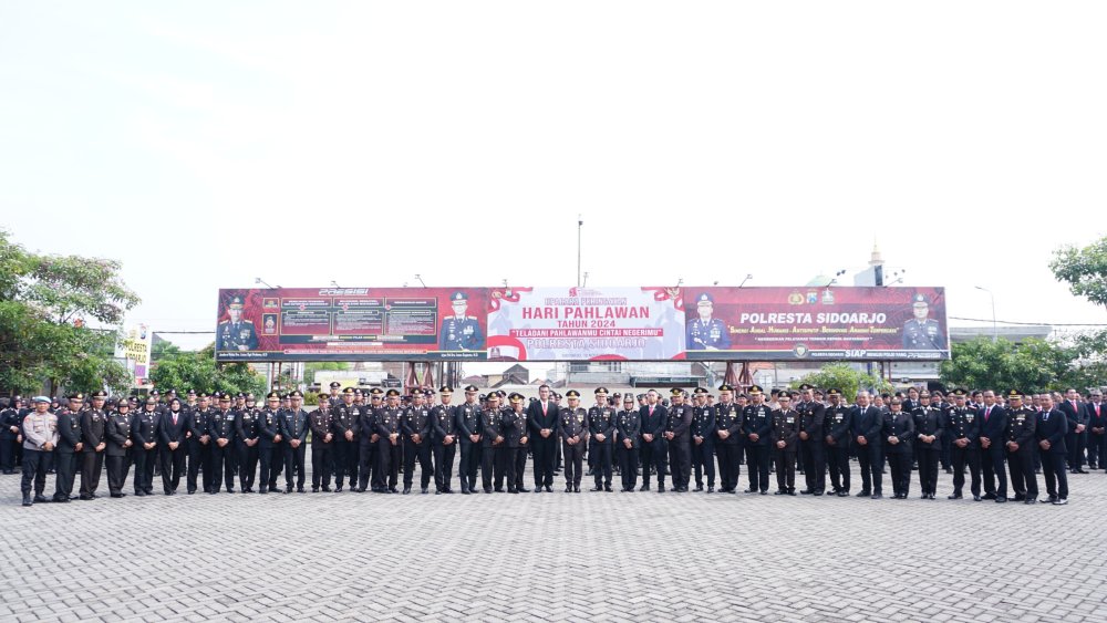 Wakapolresta Sidoarjo Pimpin Upacara Hari Pahlawan 2024
