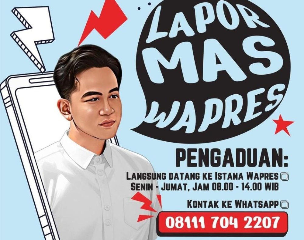 Gibran Buka Layanan Pengaduan Masyarakat Mulai Hari Ini